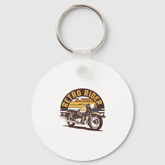 Retro Rider � Motorcycle Keychain (Front)