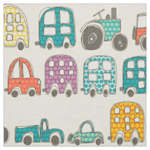 retro rides eggshell fabric