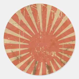 Retro Rising Sun Sticker