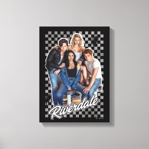 Retro Riverdale Group Graphic Canvas Print