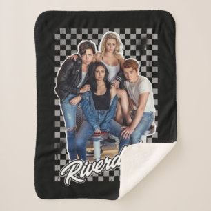 Retro Riverdale Group Graphic Sherpa Blanket
