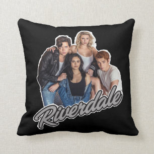Retro Riverdale Group Graphic Throw Pillow