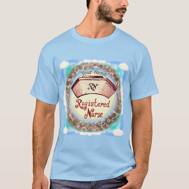 Retro RN Nurse Cap T-Shirt (Front)