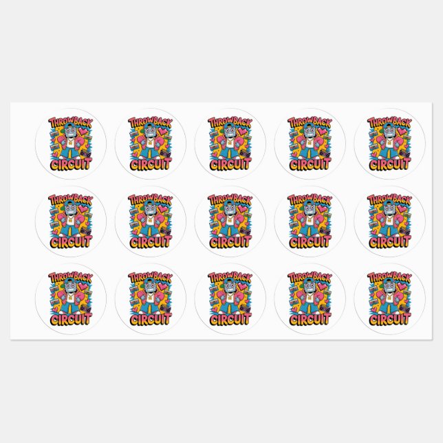 Retro Robot 90s Hip Hop Design – Fun Cartoon Throw (Sheet)