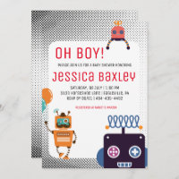 Retro Robot Baby Shower