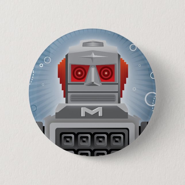 Retro Robot Button (Front)