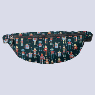 Retro Robot Pattern Fanny Pack