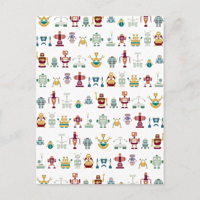 Retro robot postcard (Front)