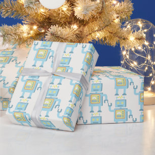 Retro Robot Wrapping Paper