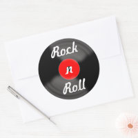 Retro Rock and Roll Vinyl Record Stickers