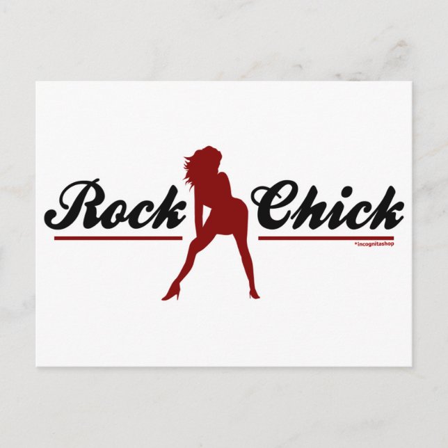 Retro Rock Chick Postcard (Front)