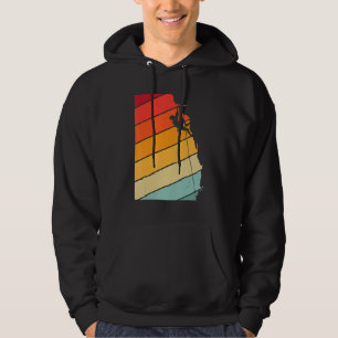 Retro Rock Climbing -Bouldering - Adventure- Wall  Hoodie