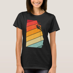 Retro Rock Climbing -Bouldering - Adventure- Wall  T-Shirt
