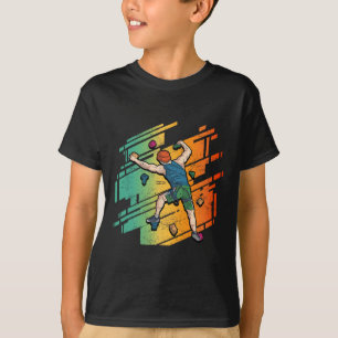 Retro Rock Climbing Bouldering Mountain Climbing  T-Shirt