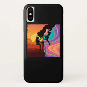 Retro Rock Climbing Bouldering Wall Climber Case-Mate iPhone Case
