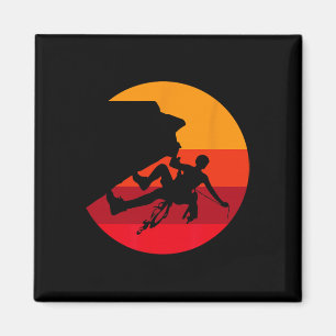 Retro Rock Climbing Gift I Vintage Climber Mountai Magnet