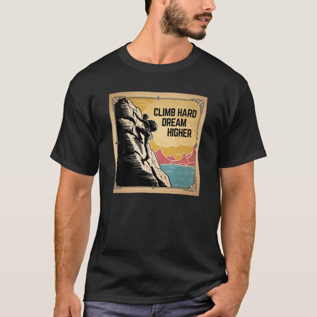 Retro Rock Climbing T-Shirt (Front)
