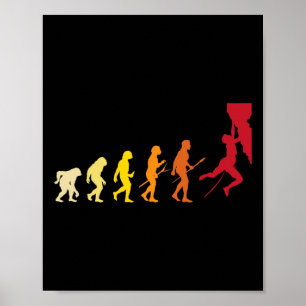 Retro Rock Climbing - Vintage Boulderer Climber Sp Poster