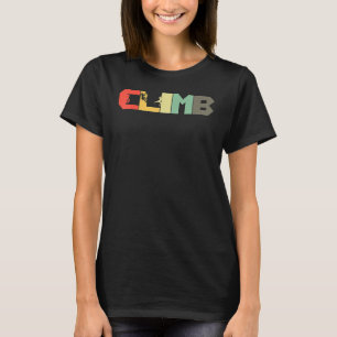 Retro Rock Climbing Vintage Mountaineer Climb Cli T-Shirt