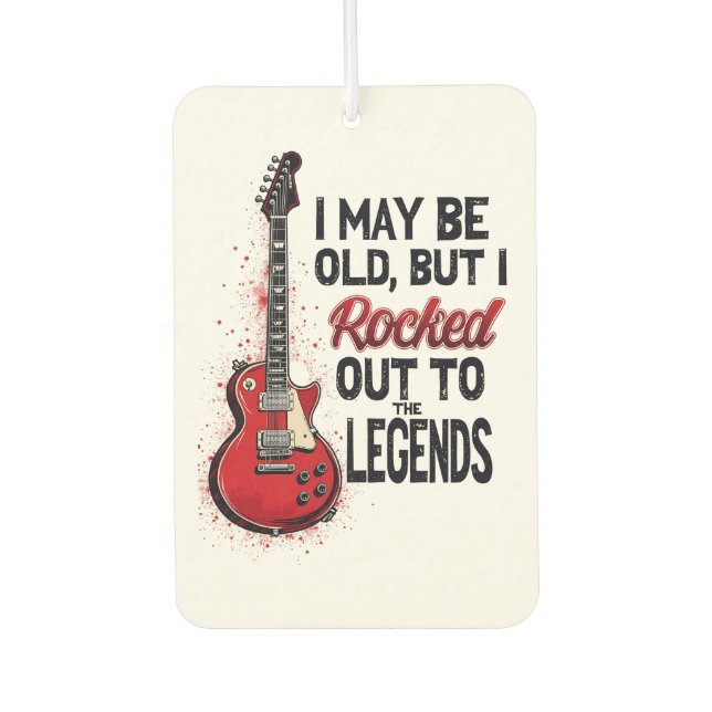 Retro Rock Guitar Classic Music Nostalgia Design Air Freshener (Front)