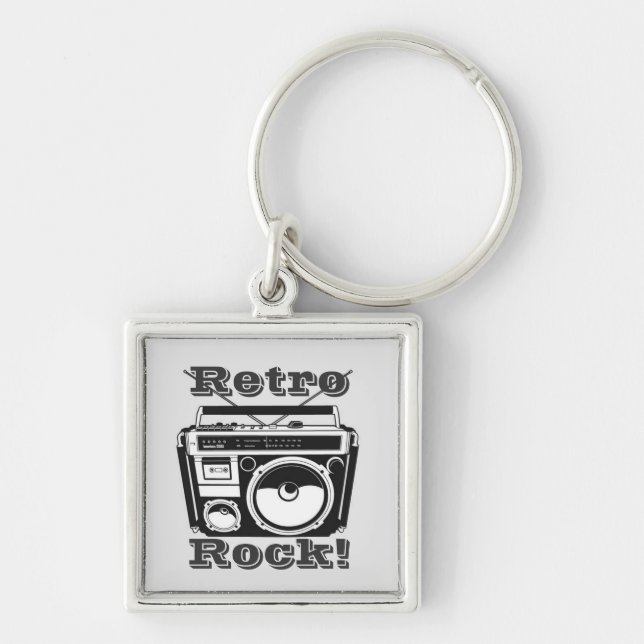 Retro Rock! Keychain (Front)