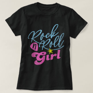 Retro Rock n Roll Girl Graphic T-Shirt