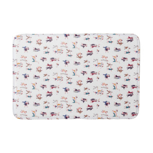 Retro Rock & Roll, Jiving, Dancing background Bath Mat