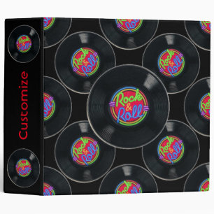 Retro Rock & Roll Vinyl Binder