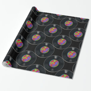 Retro Rock & Roll Vinyl Wrapping Paper
