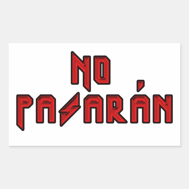 Retro Rocker - No Pasaran Sticker (Front)