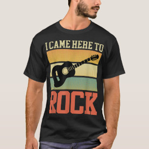 Retro rocker saying rock music guitar Guitarist fe T-Shirt