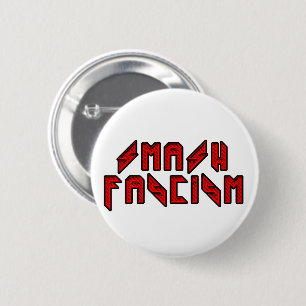 Retro Rocker - Smash Fascism 2 Inch Round Button