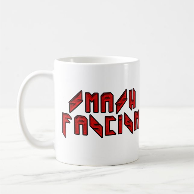 Retro Rocker - Smash Fascism Coffee Mug (Left)