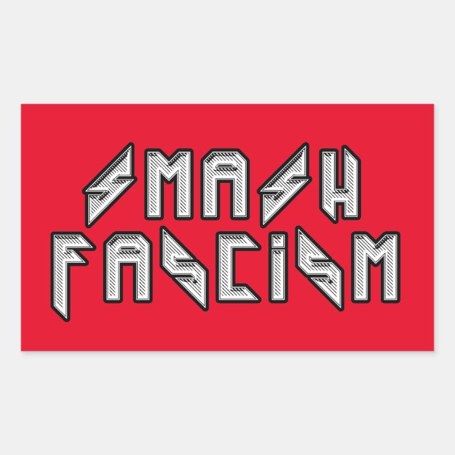 Retro Rocker - Smash Fascism Sticker (Front)