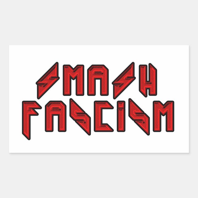 Retro Rocker - Smash Fascism Sticker (Front)