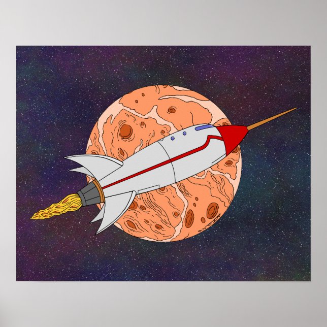 Retro Rocket 2026 Poster (Front)