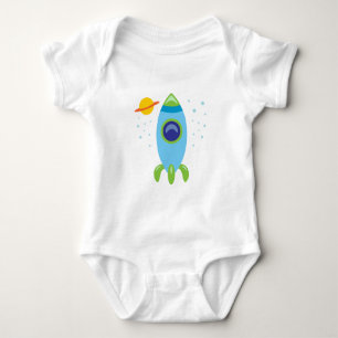 Retro Rocket Baby Bodysuit