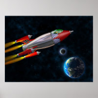 Retro rocket in space