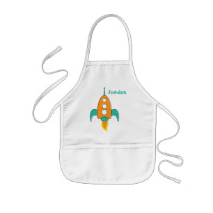 Retro rocket ship apron