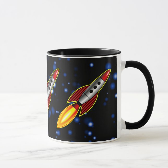 Retro Rockets - Customized Mug (Right)