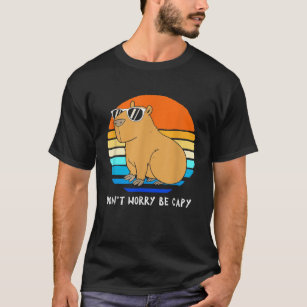 Retro Rodent Funny Capybara Dont Be Worry Be Capy T-Shirt