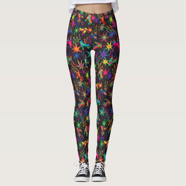Retro Roller Rink Leggings (Front)