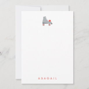 Retro Roller Skate Personalized Gift Custom Card
