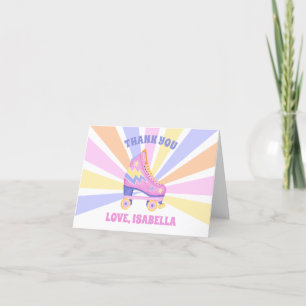 Retro Roller Skate Thank You Card