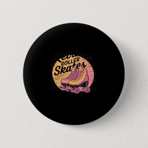 Retro Roller Skates - 80s Vibes Sticker1 2 Inch Round Button