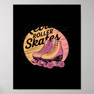 Retro Roller Skates - 80s Vibes Sticker1 Poster