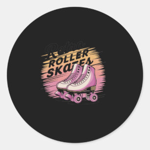 Retro Roller Skates - 80s Vibes Sticker2  Classic Round Sticker