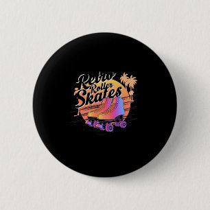 Retro Roller Skates - 80s Vibes Sticker 2 Inch Round Button