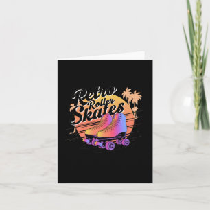 Retro Roller Skates - 80s Vibes Sticker  Card