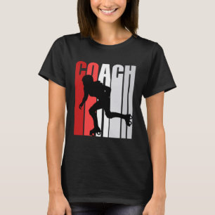 Retro Roller Skating Coach Womens Birthday Cute Re T-Shirt